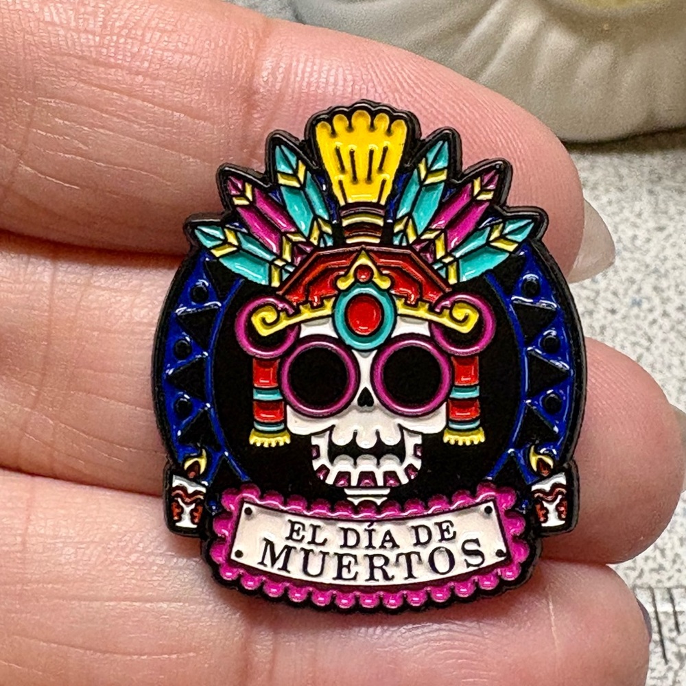 Day of the dead Colorful Skeleton Enamel Pin